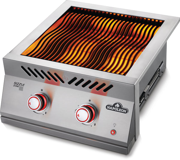 BuiltIn 700 Series 18" Dual Infrared Burner Propane, Stainless Steel