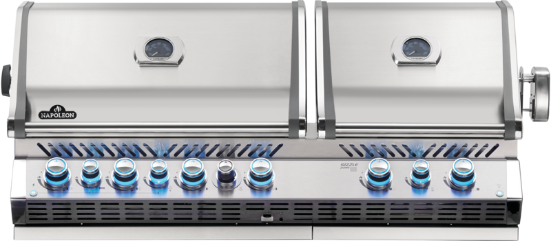 Built-in Prestige PRO™ 825 Propane Gas Grill Head with Infrared Bottom and Rear Burner, Stainless Steel