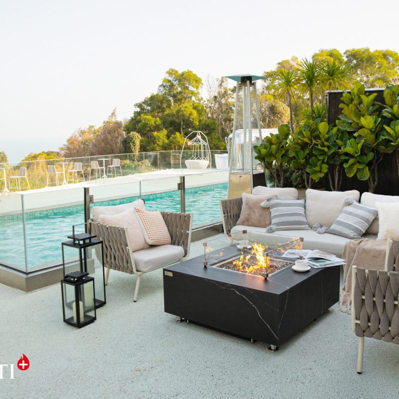 Sofia Marble Porcelain Fire Table B