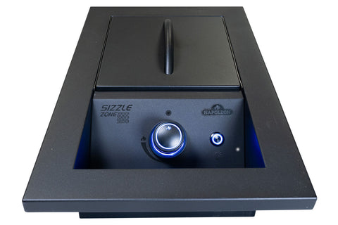 Built-in 700 Series Single Infrared Burner with Matte Black Cover