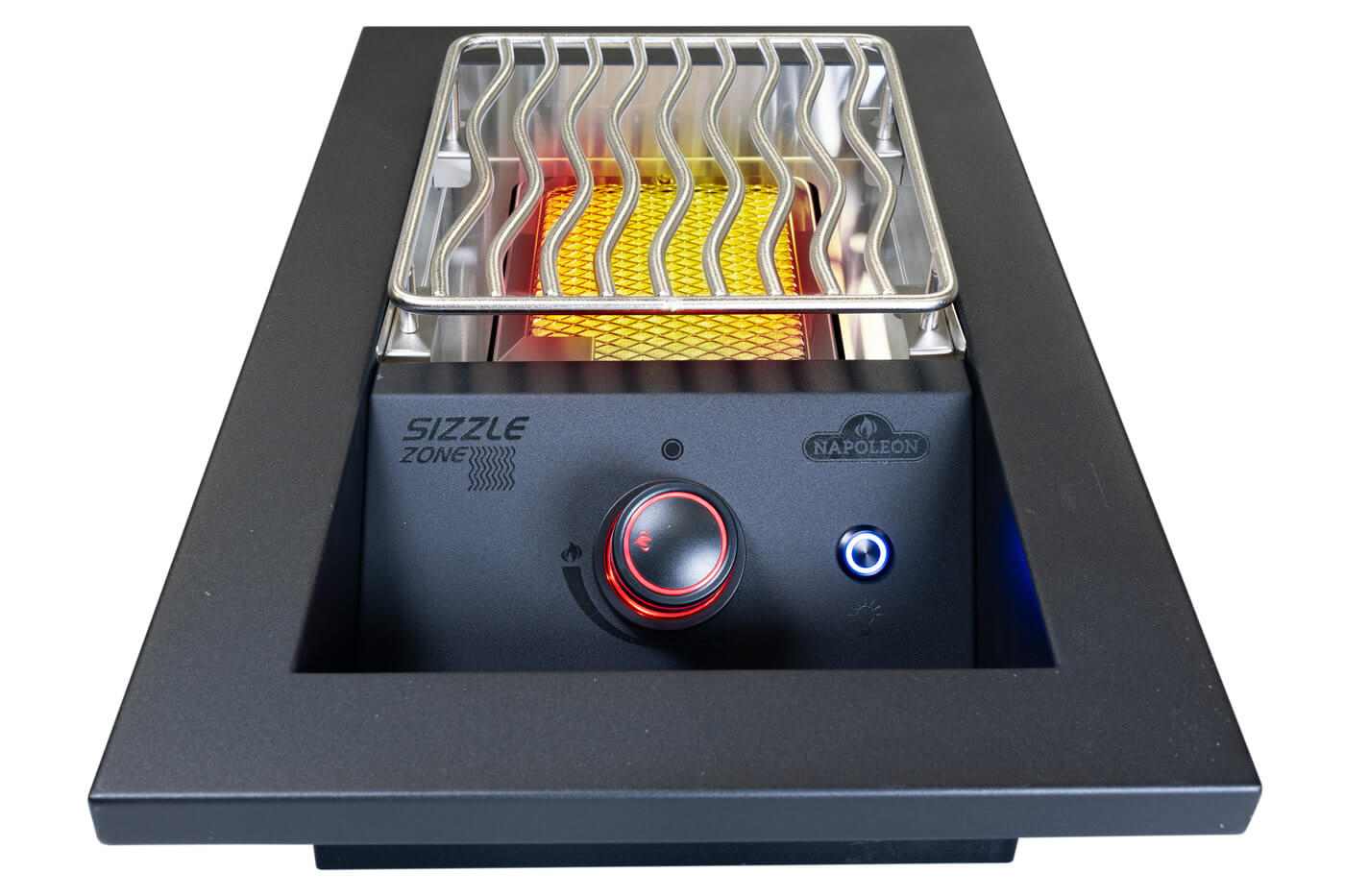 Built-in 700 Series Single Infrared Burner with Matte Black Cover