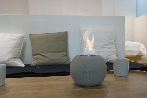 PAFFU Bio-ethanol Tabletop Fireplace Light Grey