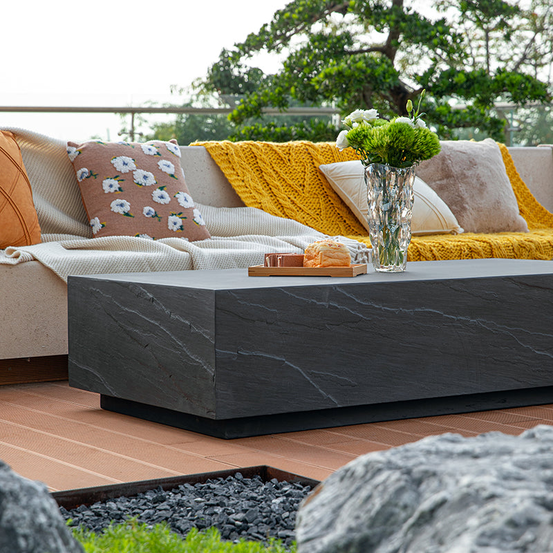 COLORADO Sandstone Series Coffee  Table Rectangle - Slate Black