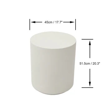 ROME Column Series Side Table - Cream White