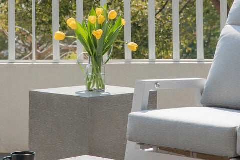 TEVERE Travertine Series Side Table Small - Space Grey