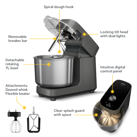Ooni Halo Pro Spiral Mixer (Charcoal Grey)