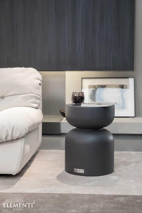 CHRONOS Side Table Small - Slate Black