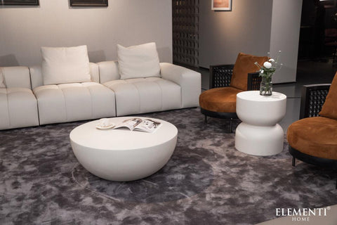 CHRONOS Series Coffee Table Medium - Cream White