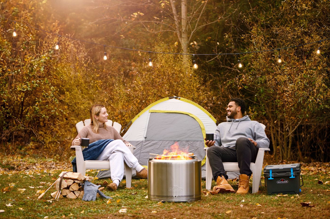 Napoleon Large Stainless Steel Wood Firepit