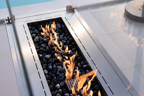 ALASKA Marble Porcelain Fireplace - Bulgaria black B