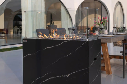 ALASKA Marble Porcelain Fireplace - Bulgaria black B