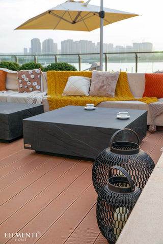 COLORADO Sandstone Series Coffee Table Large - Slate Black