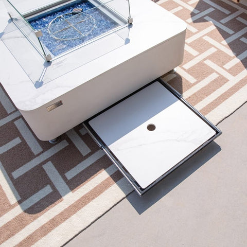 Annecy Porcelain Top Fire Table B - BBQ STORE MALTA