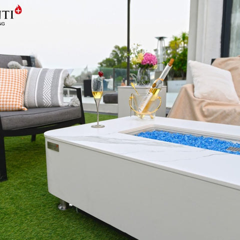 Athens Porcelain Top Fire Table B - BBQ STORE MALTA