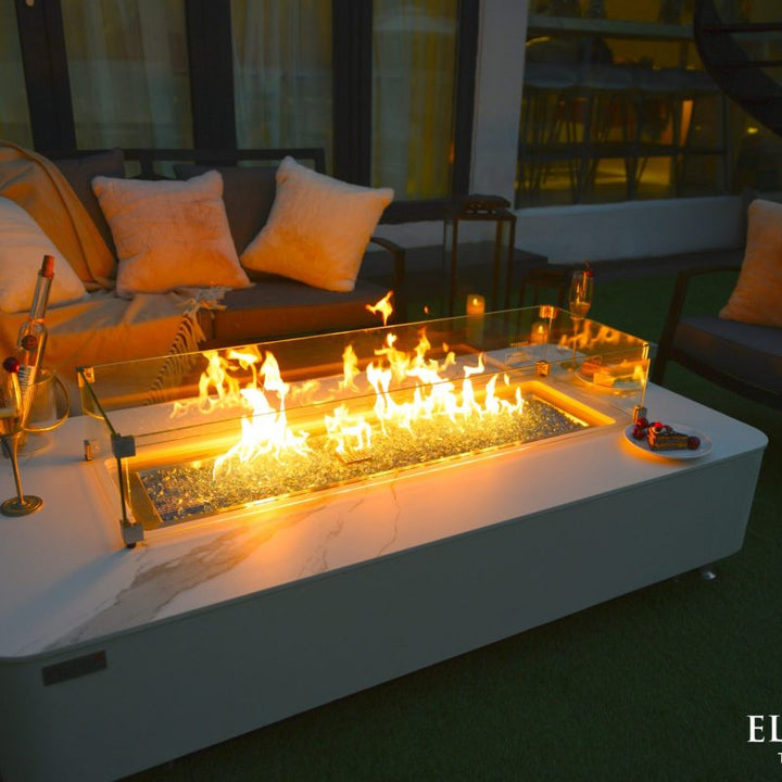 Athens Porcelain Top Fire Table B - BBQ STORE MALTA