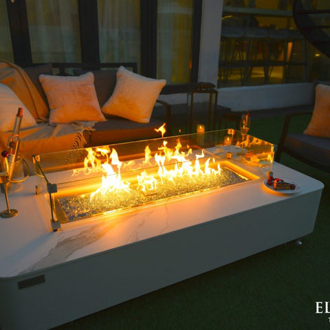 Athens Porcelain Top Fire Table B - BBQ STORE MALTA