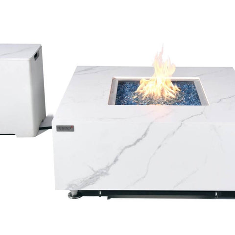Bianco Marble Porcelain Fire Table B - BBQ STORE MALTA