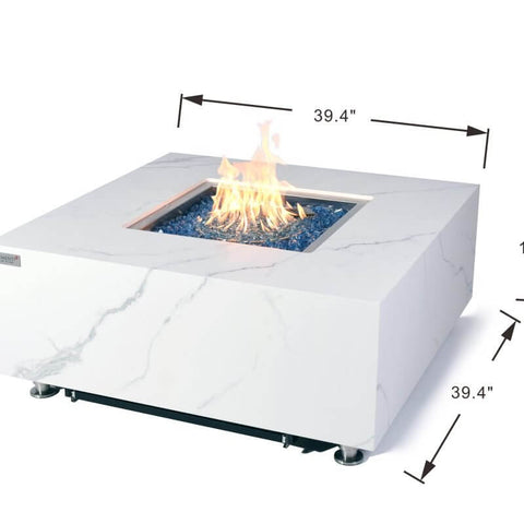 Bianco Marble Porcelain Fire Table B - BBQ STORE MALTA