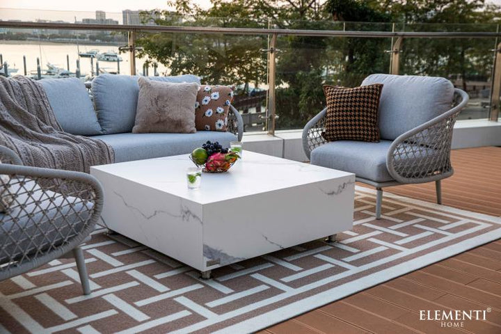 BIANCO Marble Procelain Series Coffee Table Large - BBQ STORE MALTA