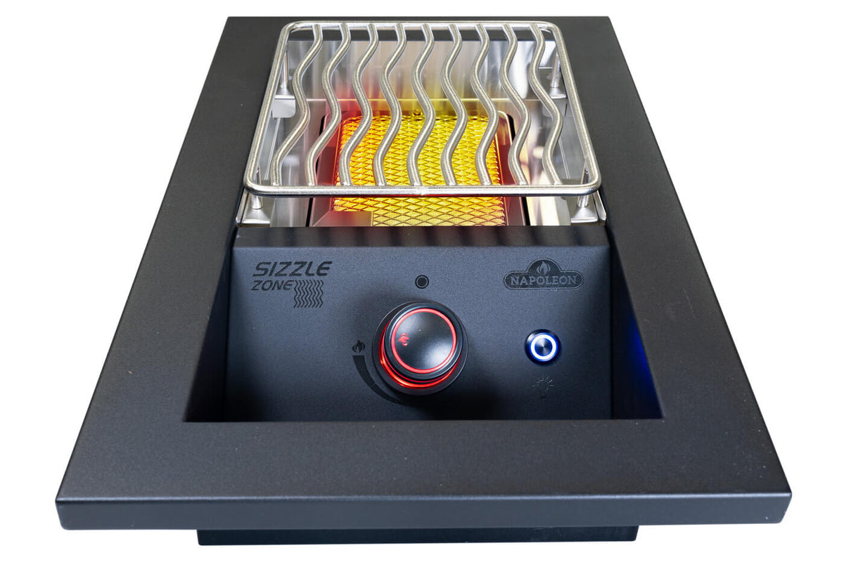 Built - in 700 Series Single Infrared Burner with Matte Black Cover - BBQ STORE MALTA
