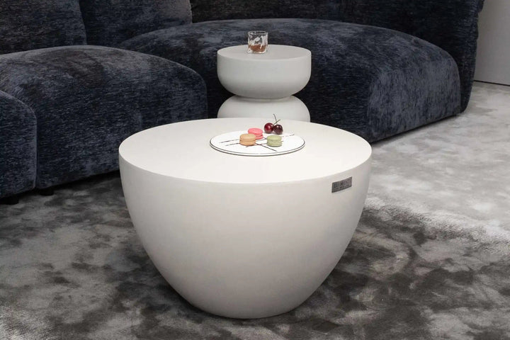 CHRONOS Series Coffee Table Small - Cream White - BBQ STORE MALTA