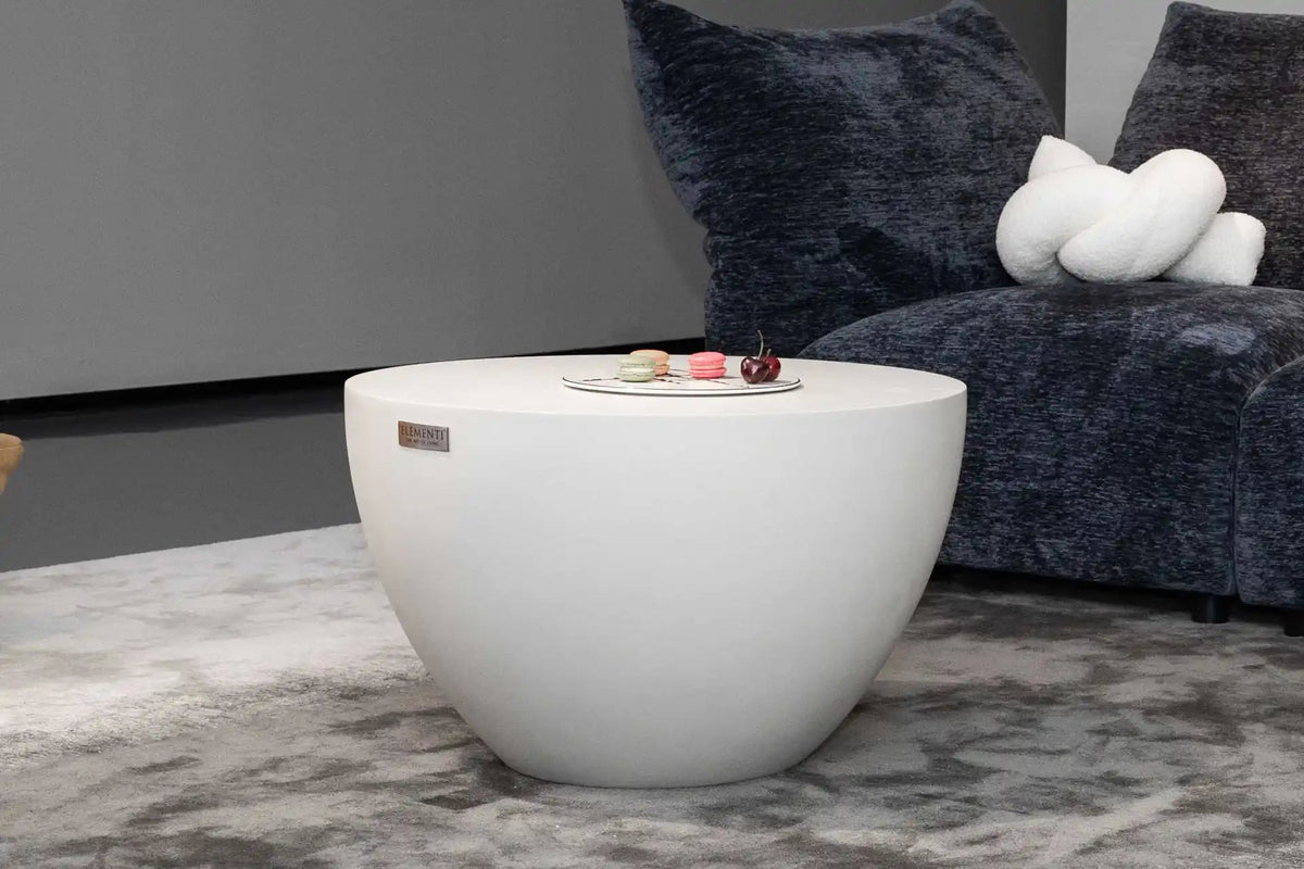 CHRONOS Series Coffee Table Small - Cream White - BBQ STORE MALTA