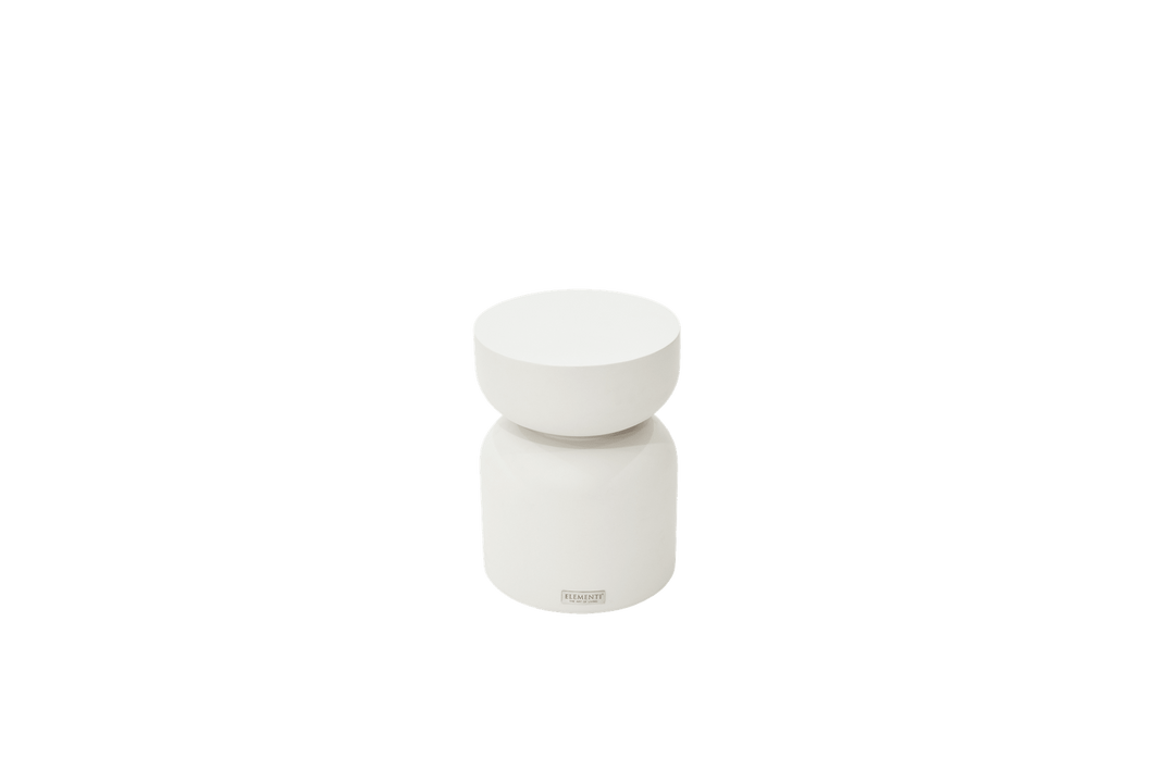 CHRONOS Side Table Small - Cream White - BBQ STORE MALTA