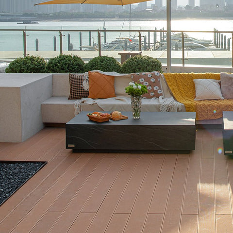 COLORADO Sandstone Series Coffee Table Rectangle Medium - Slate Black - BBQ STORE MALTA