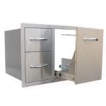Double drawer and Trash tray combo - BBQ STORE MALTA