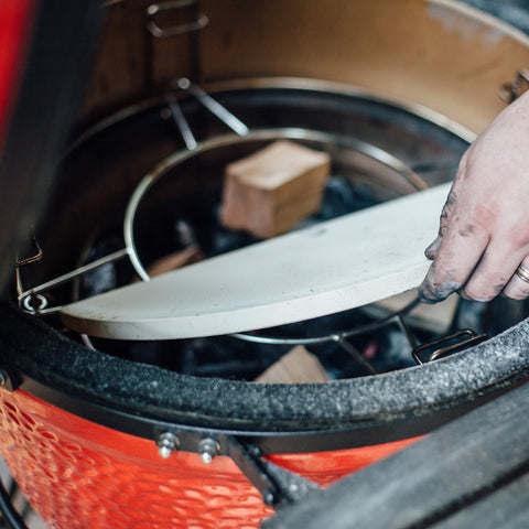 Half Moon Deflector Plates - Classic Joe ® (set =2 half moon plates) - BBQ STORE MALTA