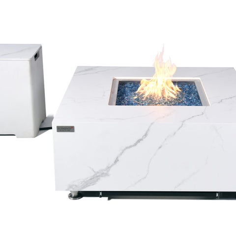Bianco Marble Porcelain Fire Table B