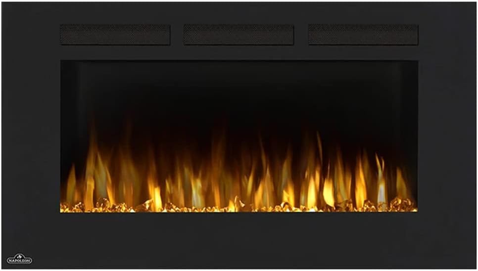 Napoleon Allure 42 inch Wall Mount Electric Fireplace - Black - BBQ STORE MALTA