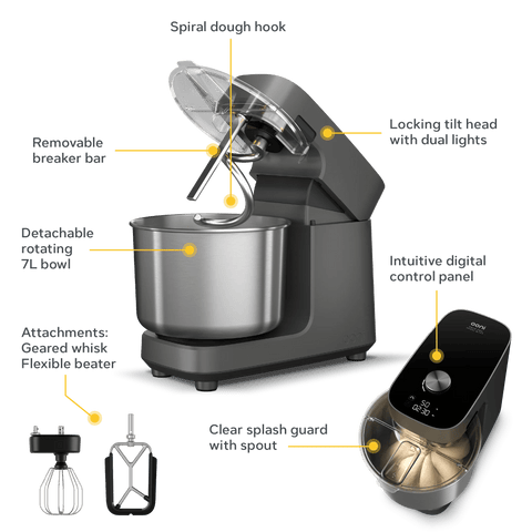 Ooni Halo Spiral Mixer Dark Grey - BBQ STORE MALTA
