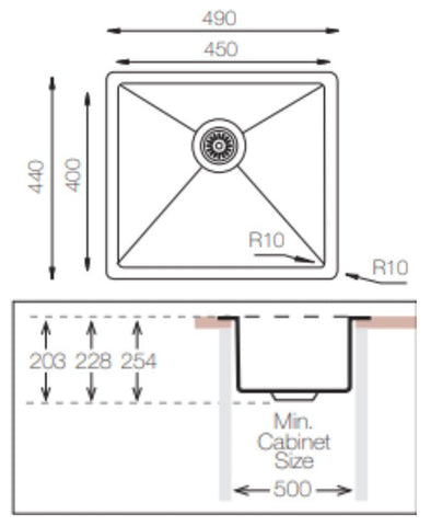 Rect Bowl Inox 45 x 40 - BBQ STORE MALTA