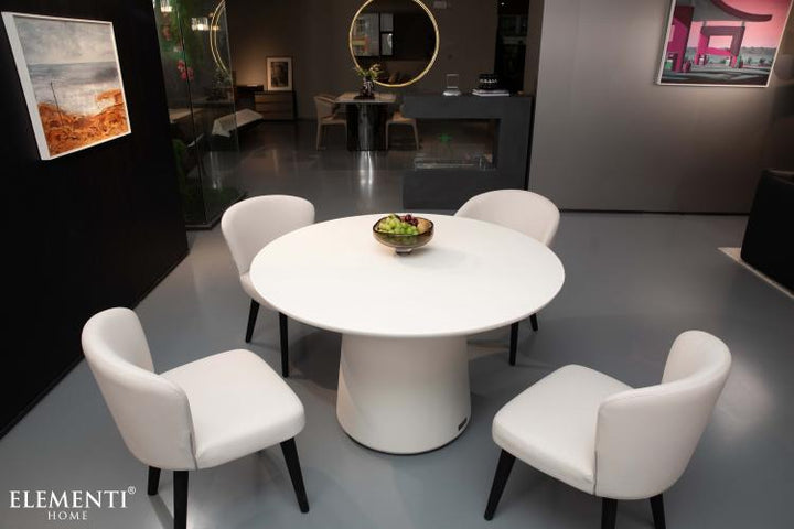 RIO Dining Table Round - Cream White - BBQ STORE MALTA