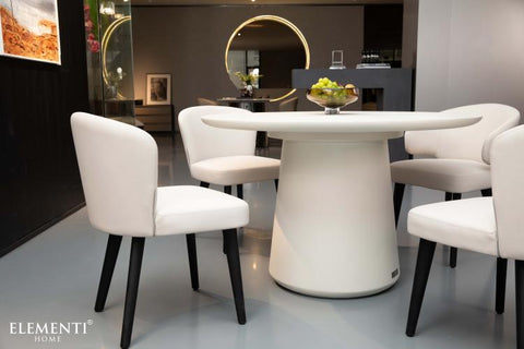 RIO Dining Table Round - Cream White - BBQ STORE MALTA