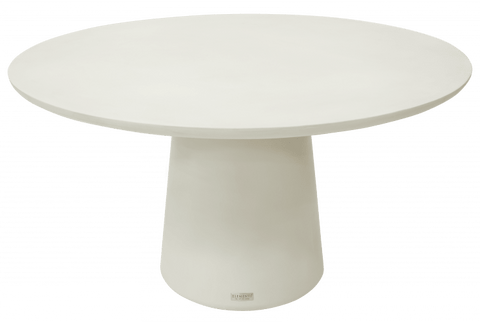 Rio Dining Table Round Large - Cream White - BBQ STORE MALTA