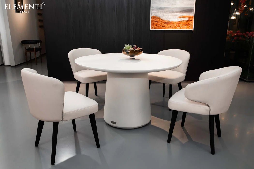 Rio Dining Table Round Large - Cream White - BBQ STORE MALTA