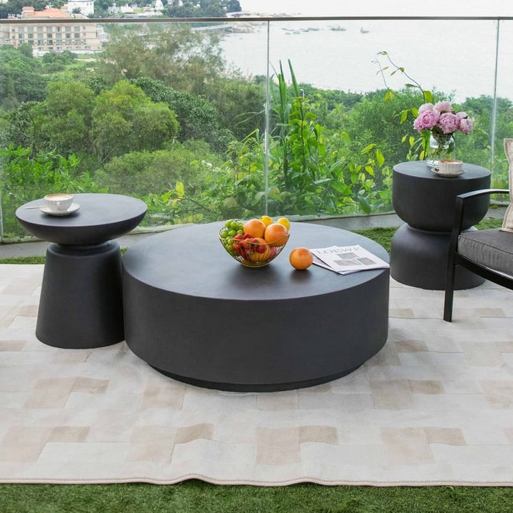 ROME Column Series Coffee Table Large - Slate Black - BBQ STORE MALTA