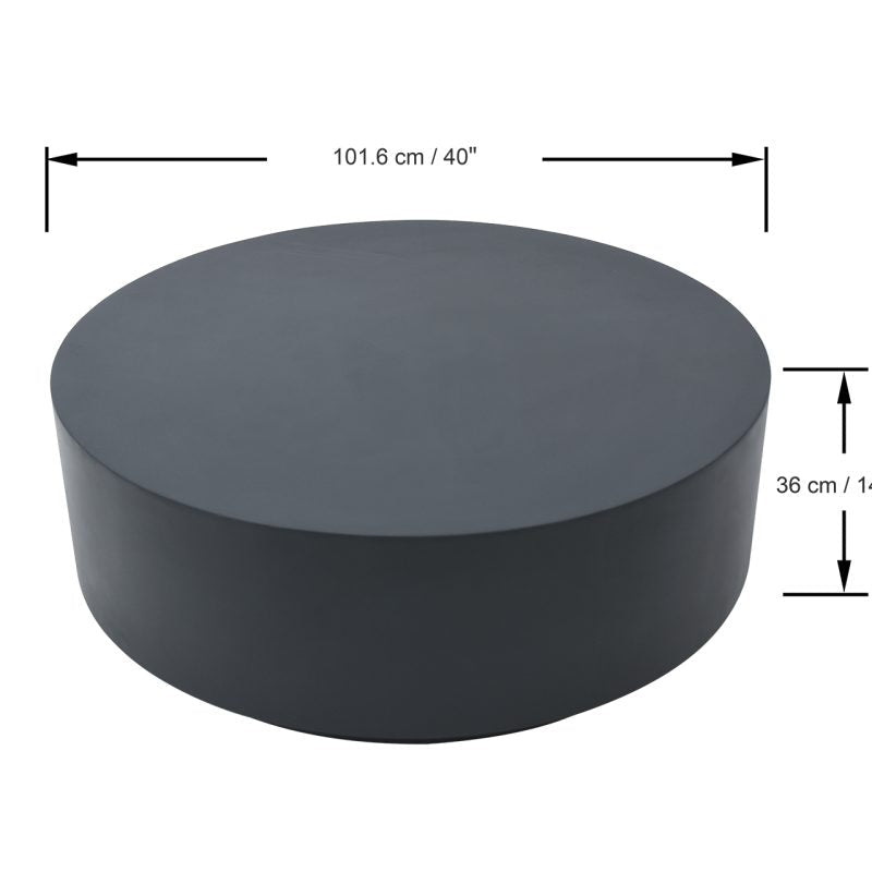 ROME Column Series Coffee Table Large - Slate Black - BBQ STORE MALTA