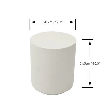 ROME Column Series Side Table - Cream White - BBQ STORE MALTA
