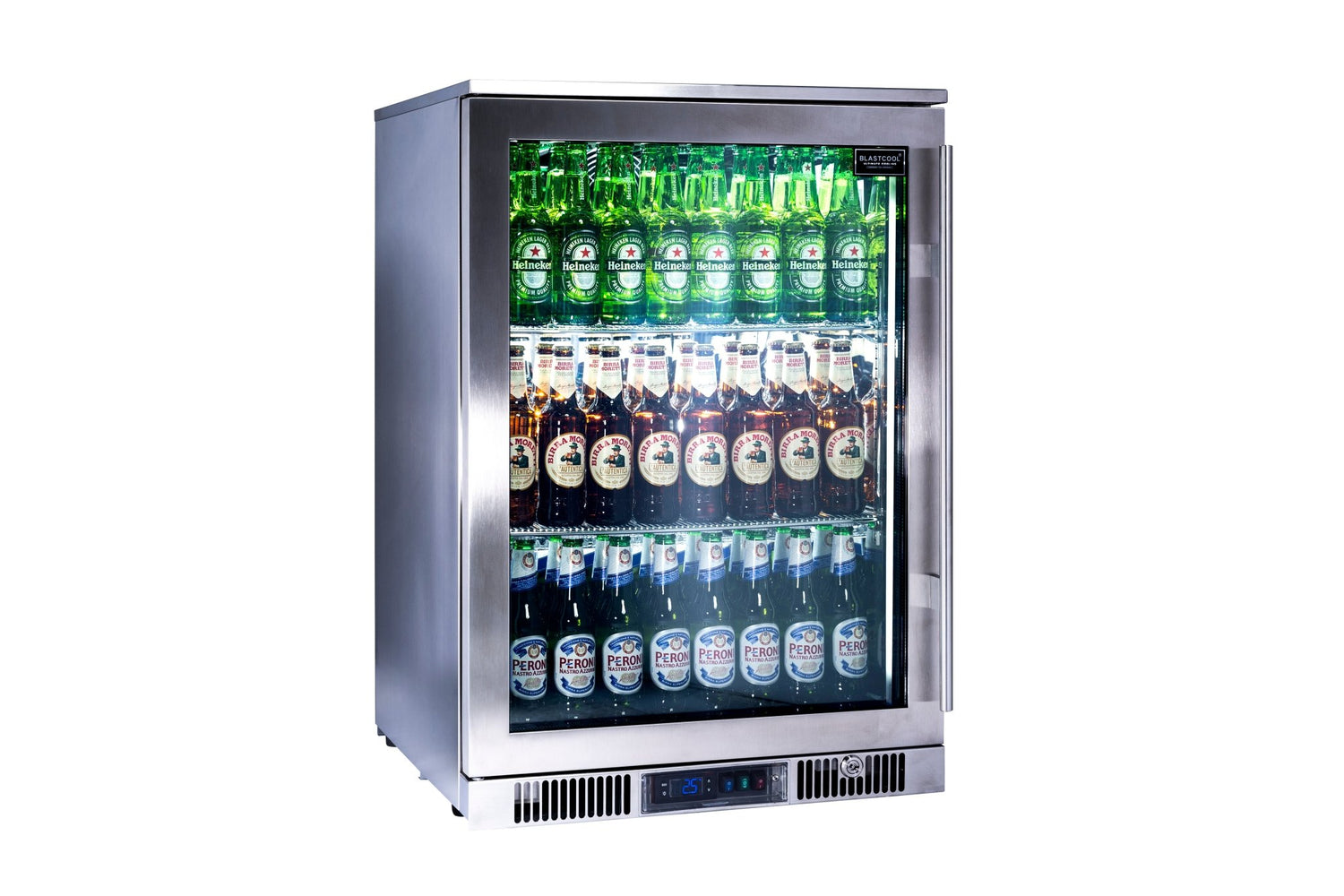 Single Door Outdoor Cooler – Glass Door, Left Hand Hinged. 870mm High - BBQ STORE MALTA