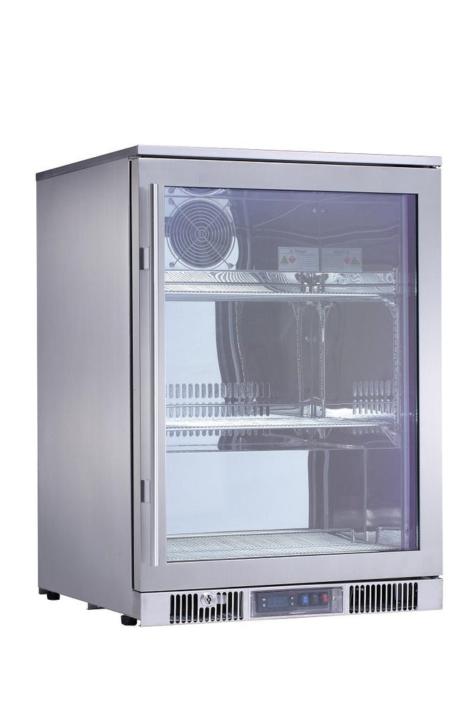 Single Door Outdoor Cooler – Glass Door, Right Hand Hinged. 870mm High - BBQ STORE MALTA