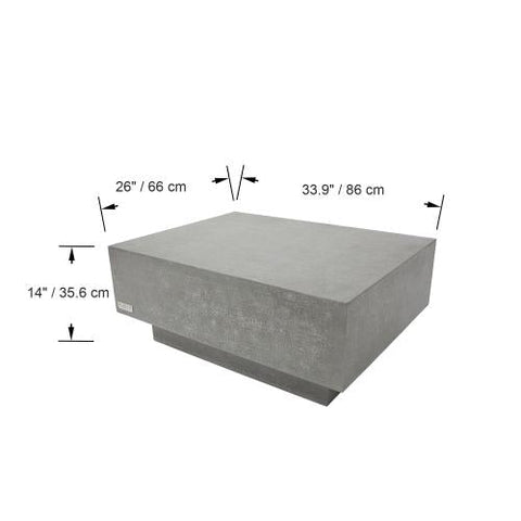 TEVERE Travertine Series Coffee Table Rectangle Medium - Space Grey - BBQ STORE MALTA