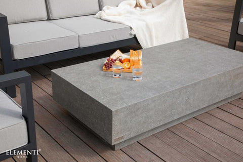 TEVERE Travertine Series Coffee Table Rectangle - Slate Black - BBQ STORE MALTA