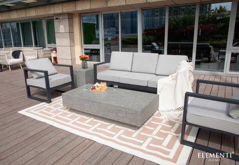 TEVERE Travertine Series Coffee Table Rectangle - Slate Black - BBQ STORE MALTA