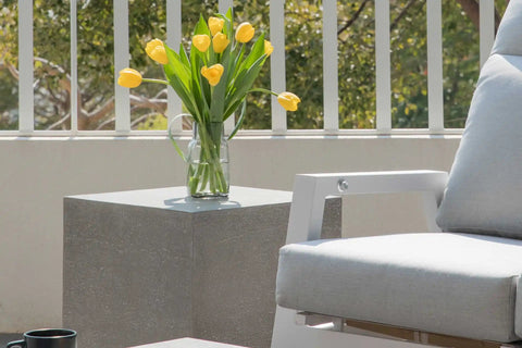 TEVERE Travertine Series Side Table Small - Space Grey - BBQ STORE MALTA
