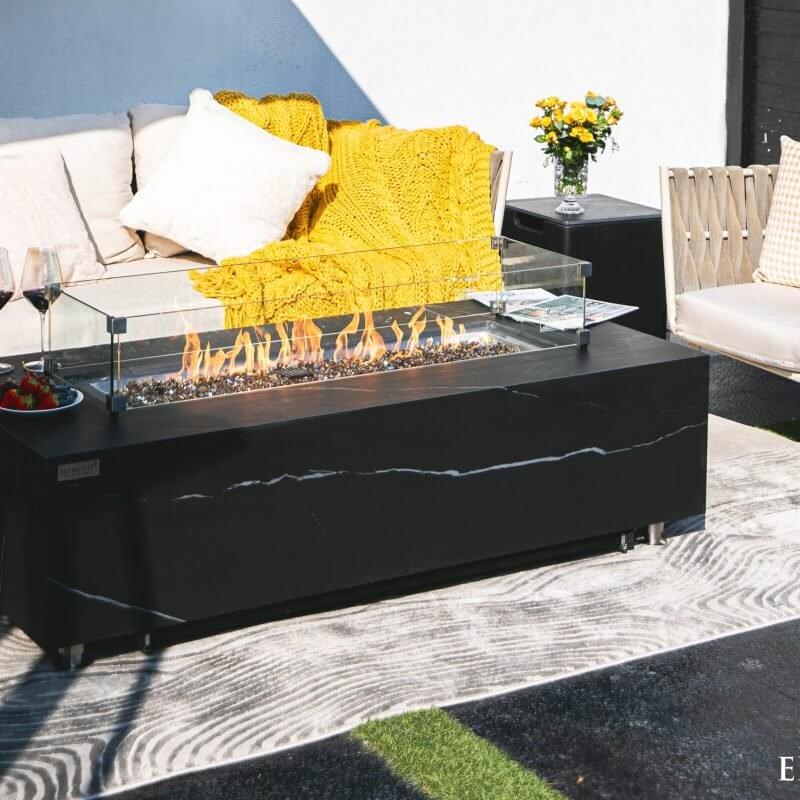 VARNA Marble Porcelain Fire Table BB B - BBQ STORE MALTA