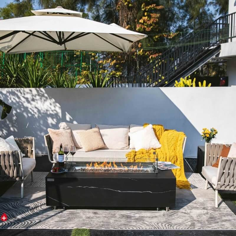 VARNA Marble Porcelain Fire Table BB B - BBQ STORE MALTA