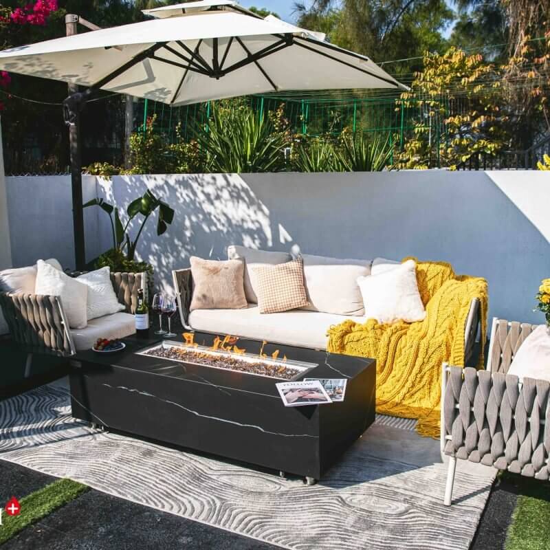 VARNA Marble Porcelain Fire Table BB B - BBQ STORE MALTA
